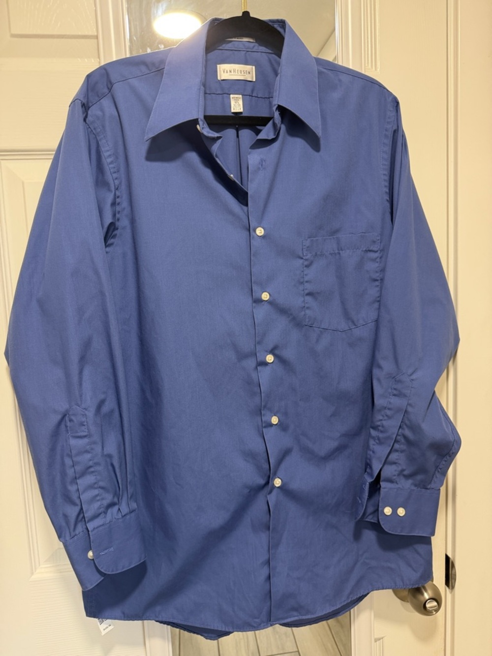 Van Heusen Men's Royal Blue Long-Sleeve Dress Shirt